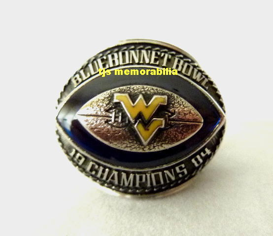1984 WEST VIRGINIA MOUNTAINEERS BLUE BONNET BOWL CHAMPIONSHIP RING