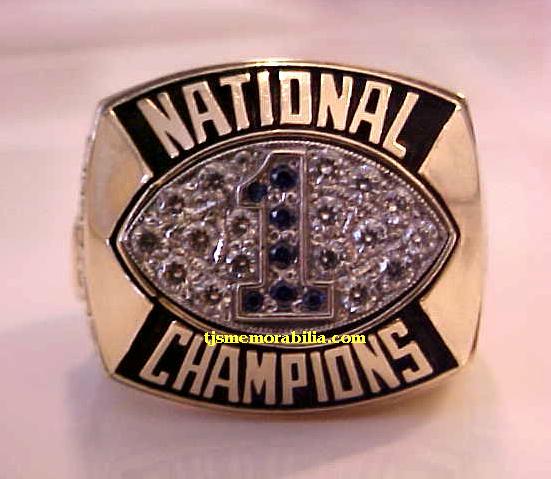 1986 PENN STATE NITTANY LIONS NATIONAL CHAMPIONSHIP RING