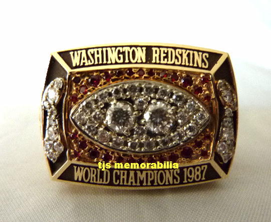 1987 WASHINGTON REDSKINS SUPER BOWL XXII CHAMPIONSHIP RING - PLAYER & ORIGINAL PRESENTATION BOX