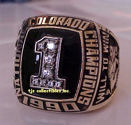 1990 COLORADO BUFFALOS CHAMPIONSHIP RING