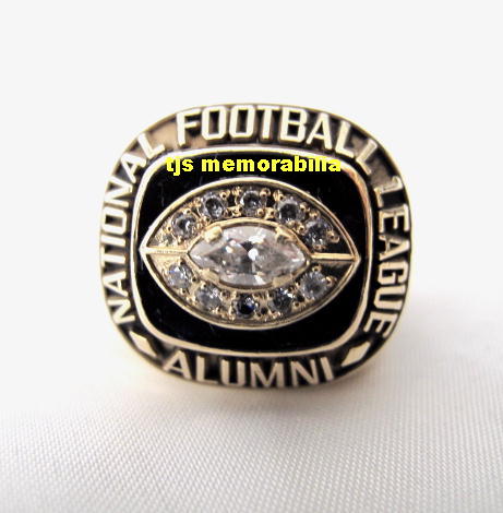 1990 NFL PLAYERS ALUMNI CHAMPIONSHIP RING with PRESENTATION BOX & ALL PRO GAME USED JERSEY