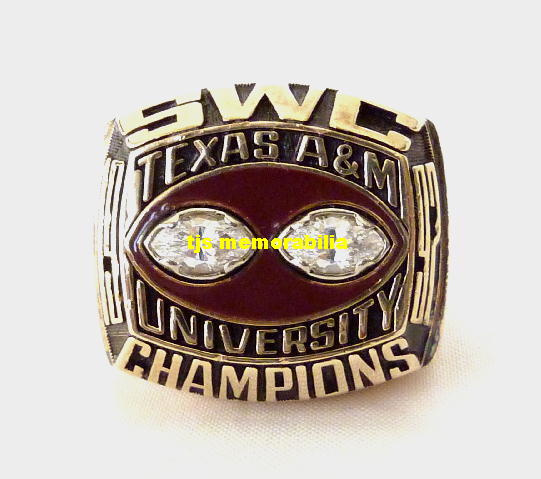 1992 TEXAS A & M AGGIES SOUTHWEST CONFERENCE CHAMPIONSHIP RING