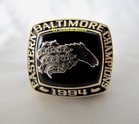 1994 BALTIMORE STALLIONS EASTERN LEAGUE CFL CHAMPIONSHIP RING