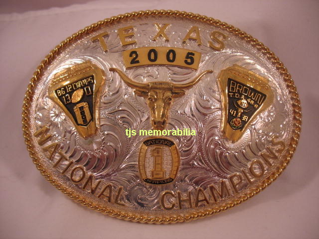 2005 TEXAS LONGHORNS NATIONAL CHAMPIONSHIP BUCKLE
