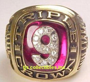 TED WILLIAMS TRIPLE CROWN RING 