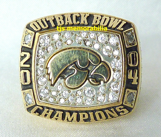 2004 IOWA HAWKEYES OUTBACK  BOWL CHAMPIONSHIP RING