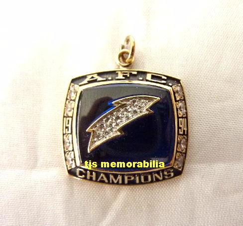 1994 SAN DIEGO CHARGERS AFC CHAMPIONSHIP RING TOP PENDANT