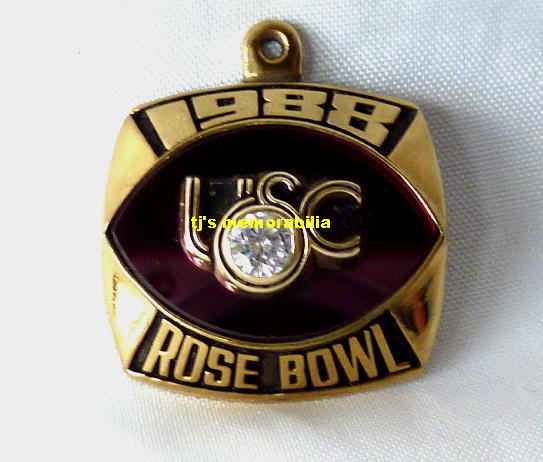 1988 USC TROJANS ROSE BOWL CHAMPIONSHIP RING TOP PENDANT
