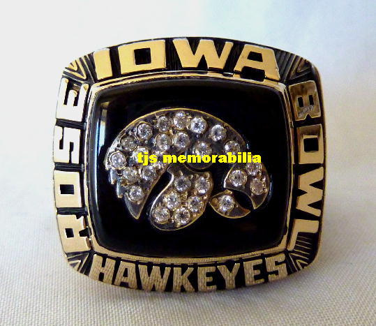 1991 IOWA HAWKEYES ROSE BOWL CHAMPIONSHIP RING WITH PRESENTATION BOX