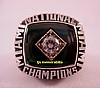 1987 U of Miami Hurricanes National Championship Ring !