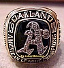 1988 OAKLAND A'S AL CHAMPIONSHIP RING