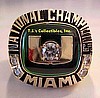 2001 UNIV. OF MIAMI HURRICANES NATIONAL CHAMPIONSHIP RING !