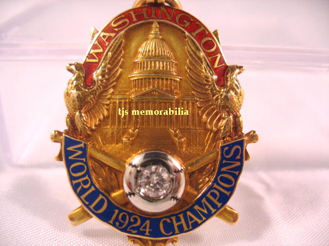 1924 WASHINGTON SENATORS WORLD SERIES CHAMPIONSHIP FOB