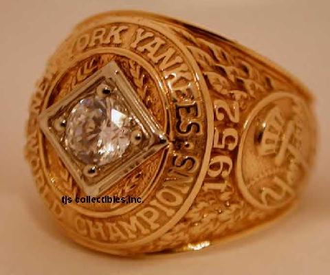 1952 NY YANKEES WORLD SERIES CHAMPIONSHIP RING