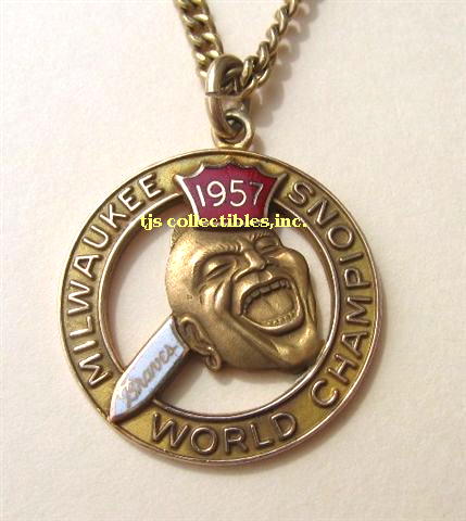 1957 MILWAUKEE BRAVES WORLD CHAMPIONSHIP TIE TACK