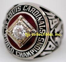 1964 ST LOUIS CARDINALS WS CHAMPIONSHIP RING