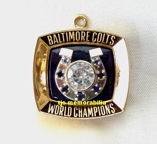 1970 BALTIMORE COLTS SUPER BOWL V CHAMPIONSHIP RING TOP - PENDANT 