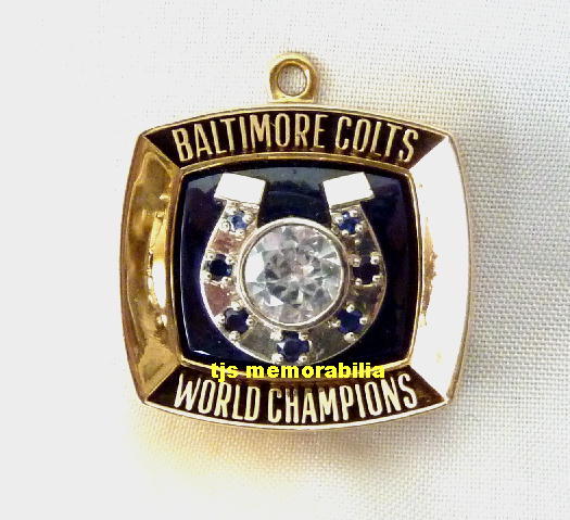 1970 BALTIMORE COLTS SUPER BOWL V CHAMPIONSHIP RING TOP - PENDANT 