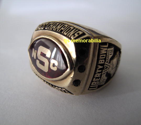 1973 NORTH CAROLINA STATE WOLF PACK ACC CHAMPIONSHIP RING