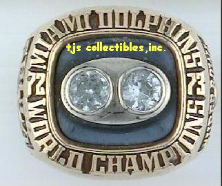 1973 MIAMI DOLPHINS SUPER BOWL VIII CHAMPIONSHIP RING