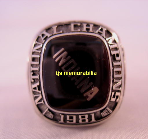 1981 INDIANA HOOSIERS NATIONAL BASKETBALL CHAMPIONSHIP RING