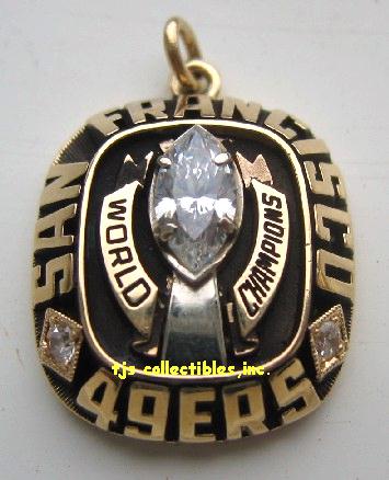 1981 SAN FRANCISCO 49ERS SB XVI CHAMPIONSHIP PENDANT