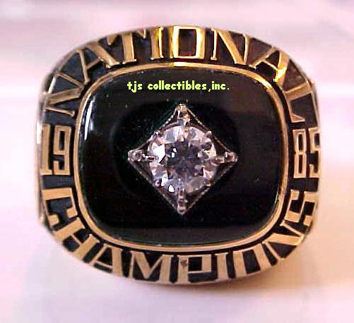 1985 UNIVERSITY OF MIAMI HURRICANES WORLD SERIES CHAMPIONSHIP RING