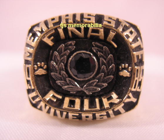 1985 MEMPHIS STATE UNIVERSITY FINAL FOUR CHAMPIONSHIP RING