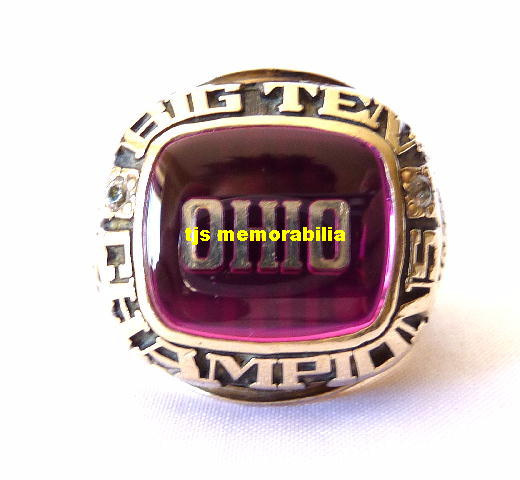 1986 OHIO STATE BUCKEYES BIG TEN 10 CHAMPIONSHIP RING - PLAYER