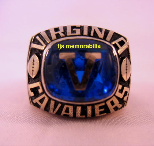 1987 VIRGINIA CAVALIERS ALL AMERICAN BOWL CHAMPIONSHIP RING