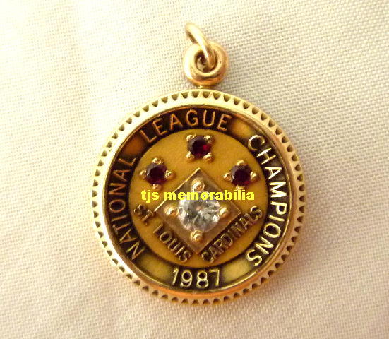 1987 ST LOUIS CARDINALS NATIONAL LEAGUE CHAMPIONSHIP RING TOP PENDANT
