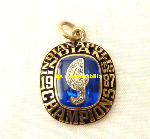 1987 INDIANAPOLIS INDIANS MINOR LEAGUE ( CLEVELAND INDIANS ) CHAMPIONSHIP RING TOP / PENDANT