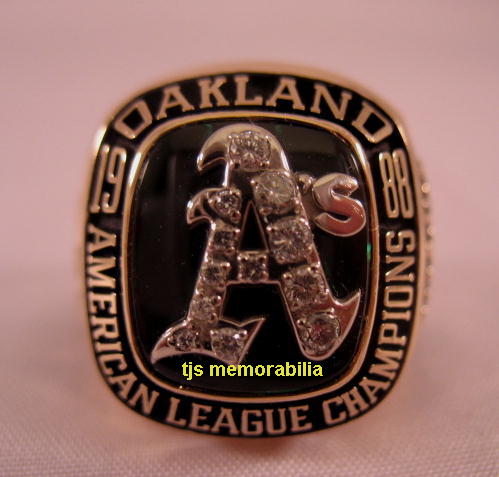 1988 OAKLAND ATHLETICS AMERICAN LEAGUE CHAMPIONSHIP RING