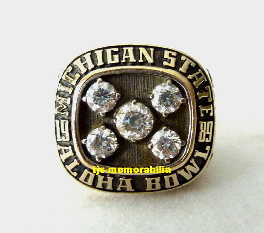 1989 MICHIGAN STATE SPARTANS ALOHA BOWL CHAMPIONSHIP RING