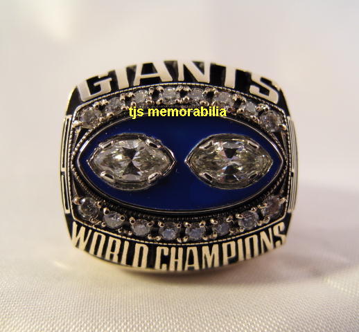 1990 NY GIANTS SB XXV PLAYERS CHAMPIONSHIP RING & PRESENTATION BOX