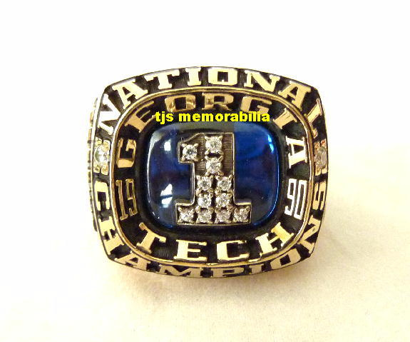 1990 GEORGIA TECH YELLOW JACKETS NATIONAL CHAMPIONSHIP RING 