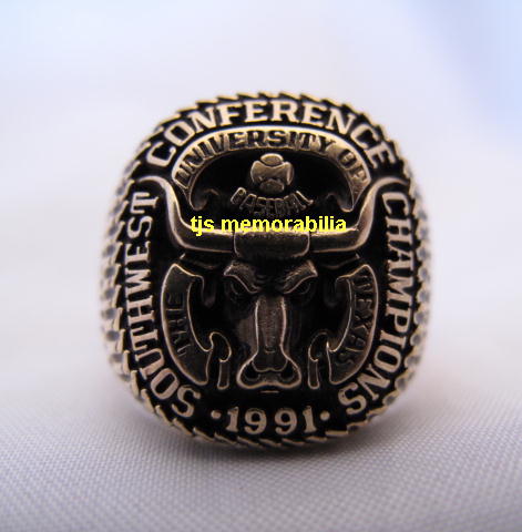 1991 TEXAS LONGHORNS SWC CHAMPIONSHIP RING