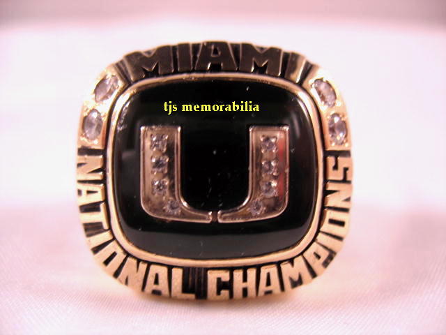 1991 UNIVERSITY OF MIAMI HURRICANES NATIONAL CHAMPIONSHIP RNG