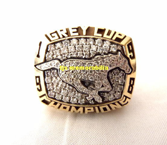 1998 CALGARY STAMPEDERS GREY CUP CHAMPIONSHIP RING & ORIGINAL PRESENTATION BOX