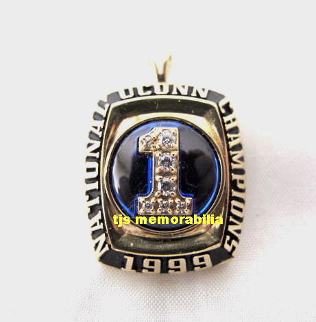 1999 UCONN HUSKIES CONNECTICUT BASKETBALL NATIONAL CHAMPIONSHIP RING TOP - PENDANT