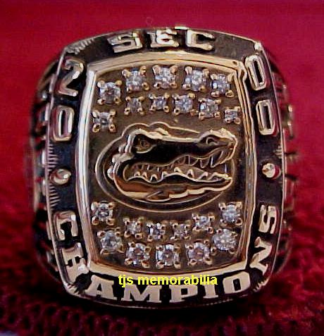 2000 FLORIDA GATORS SEC CHAMPIONSHIP RING - PLAYER