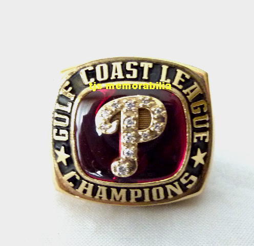 2002 PHILADELPHIA PHILLIES GULF COAST LEAGUE CHAMPIONSHIP RING