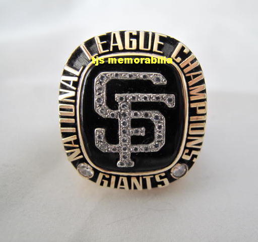 2002 SF GIANTS NL PLAYERS CHAMPIONSHIP RING & PRESENTATION BOX