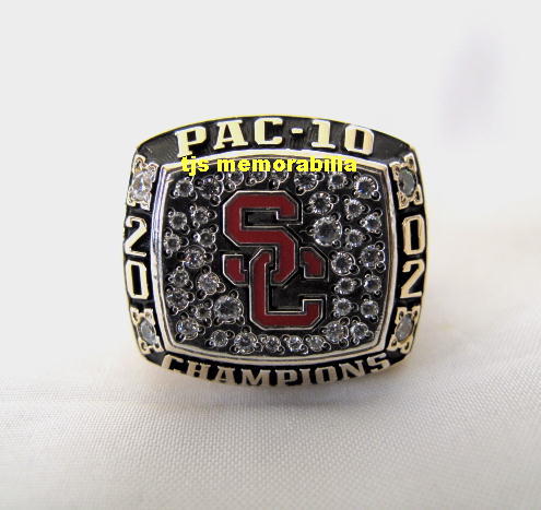 2002 USC TROJANS PAC 10 CHAMPIONSHIP RING