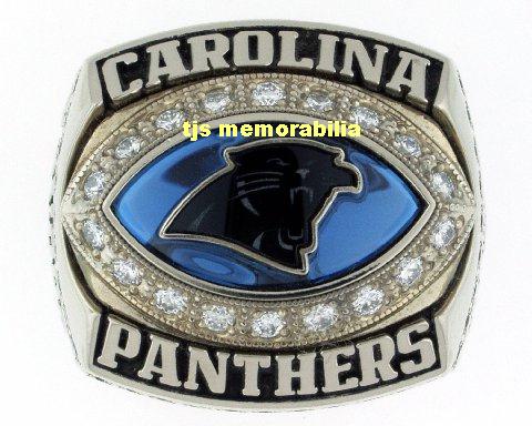 2003 CAROLINA PANTHERS NFC CHAMPIONSHIP RING & ORIGINAL PRESENTATION BOX