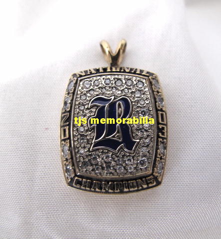 2003 RICE UNIVERSITY WORLD SERIES CHAMPIONSHIP RING TOP - PENDANT