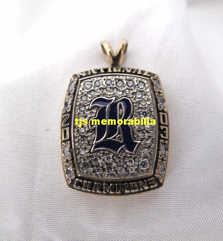 2003 RICE UNIVERSITY WORLD SERIES CHAMPIONSHIP RING TOP - PENDANT