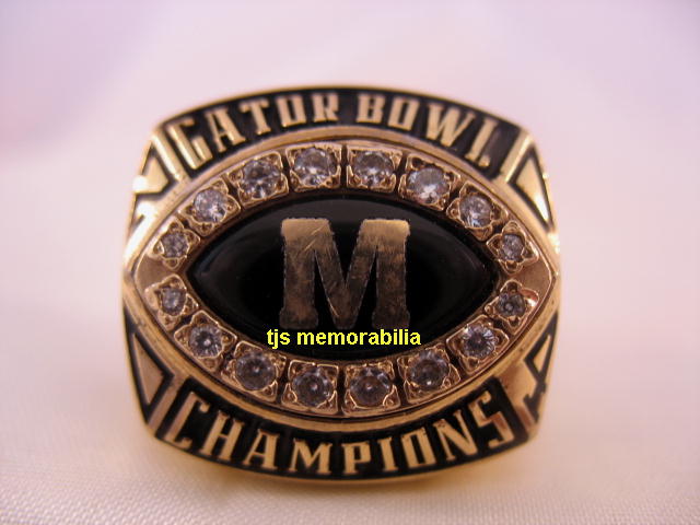 2004 MARYLAND TERPS GATOR BOWL Championship Ring