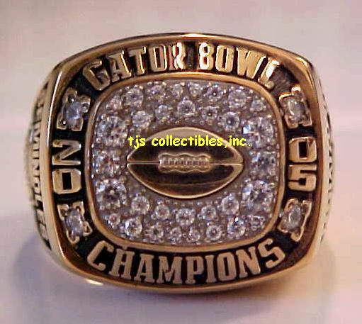 2005 FSU SEMINOLES GATOR BOWL CHAMPIONSHIP RING !