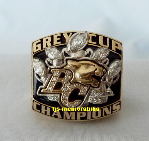 2006 BC LIONS CFL GREY CUP CHAMPIONSHIP RING